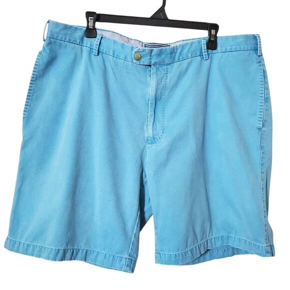Peter Millar Faded Blue Wash Pima Cotton Shorts Size 40 Mens - Picture 1 of 12